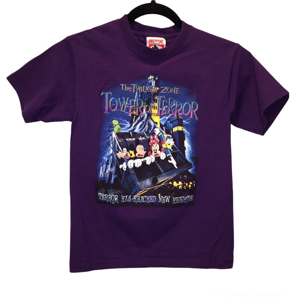 Rare!! Vintage Mickey, Inc Tower Of Terror Kids T-Shirt